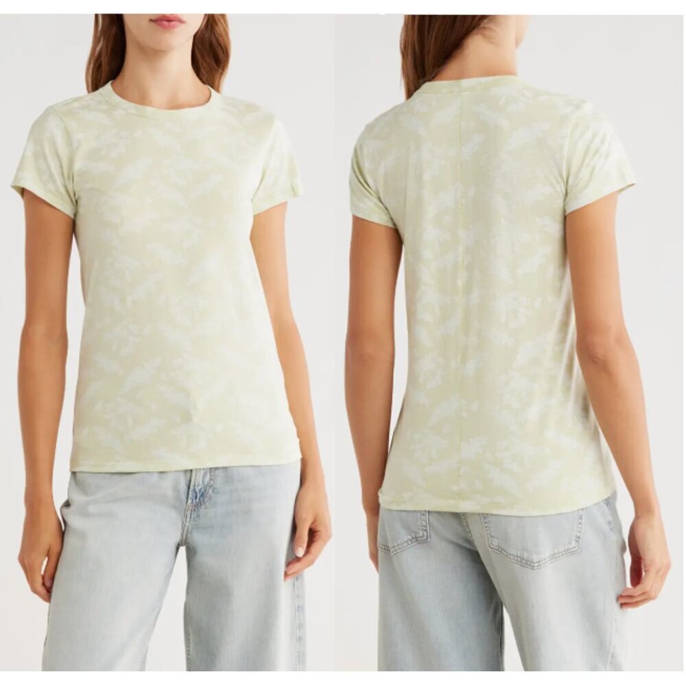 NWT New $118 Rag & Bone Summer Leaf Cotton T-Shirt Size XS